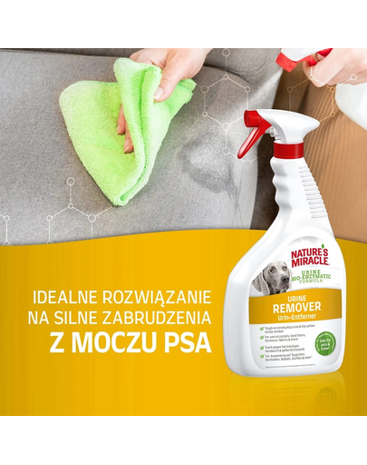 NATURE'S MIRACLE Urine Stain&Odour Remover Dog Spray impotriva petelor si miorsurilor, caine 946 ml