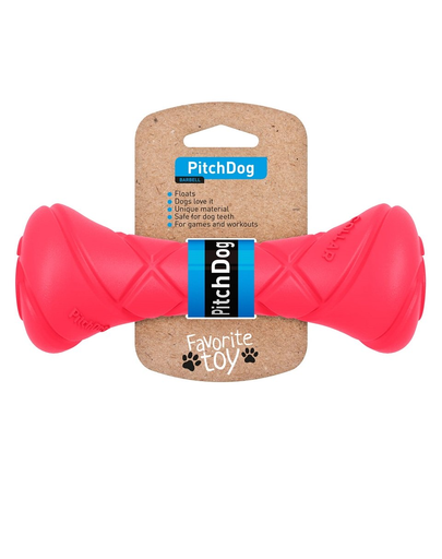 PULLER PitchDog jucarie caini tip gantera Game Barbell Pink, roz 7×19 cm 7x19