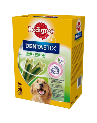 PEDIGREE DentaStix Daily Fresh 4x270g batoane de ros pentru caini de talie mare, cu ceai verde