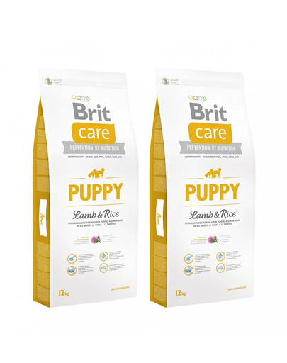 BRIT Care Puppy Lamb & Rice Hrana uscata pentru catei de toate taliile, cu miel si orez 24 kg (2 x 12 kg)
