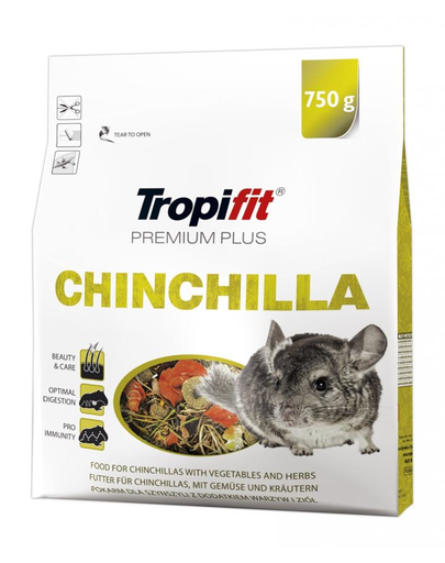 TROPIFIT Premium Plus CHINCHILLA Hrana completa pentru Chinchilla 750 gr 750