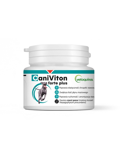 VETOQUINOL Caniviton Forte Plus Supliment alimentar pentru caini, pentru atriculatii 30 tab.