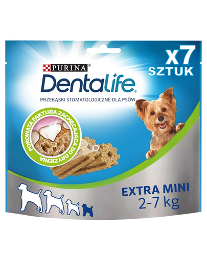 PURINA DENTALIFE Extra Mini XS Recompense dentare pentru caini de talie mica 69 g (7 buc.)