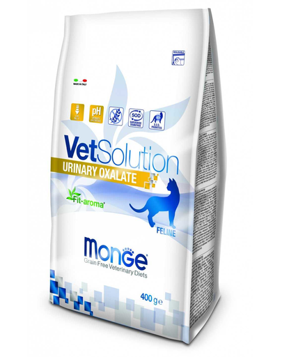 MONGE Vet Solution Cat Urinary Oxalate hrana dietetica pentru pisici, cu eliminare rapida a pietrelor de oxalat 1,5 kg 15
