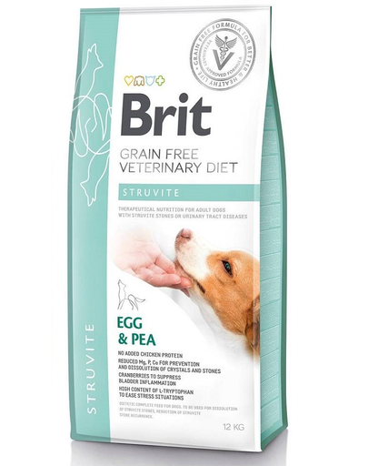 BRIT Veterinary Diets Dog Struvite Dieta veterinara pentru caini adulti cu probleme ale tractului urinar inferior 12 kg