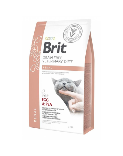 BRIT Veterinary Diets Cat Renal Dieta veterinara pentru pisici adulte cu insuficienta renala 2 kg adulte