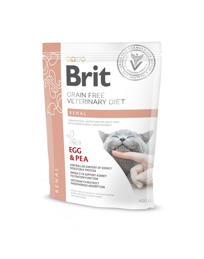 BRIT Veterinary Diets Cat Renal 400 g Hrana uscata pisici care sufera de insuficienta renala 400