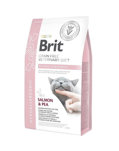 BRIT Veterinary Diets Cat Hypoallergenic Dieta veterinara pentru pisici cu alergii si probleme deramatologice2 kg alergii
