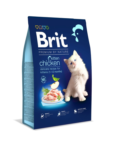 BRIT Cat Premium By Nature Kitten Chicken Hrana Uscata Pentru Pisoi Sau Pisici Gestante, Cu Pui 800 G