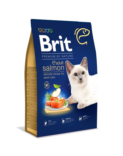 BRIT Cat Premium by Nature Adult salmon Hrana uscata pentru pisici adulte, cu somon 800 g 800 imagine 2022