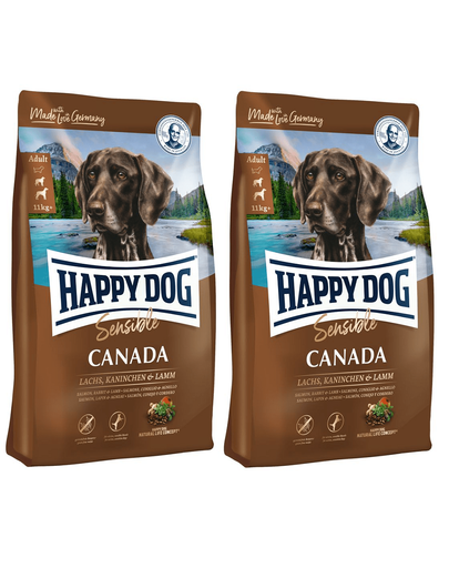 HAPPY DOG Supreme Canada hrana uscata caini adulti cu cerinte energetice mari  25 kg (2 x 12,5 kg)