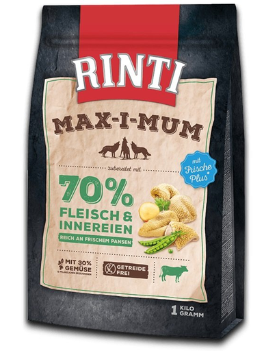 RINTI MAX-I-MUM Rumen hrana uscata pentru caini adulti, cu rumen 1 kg Adulti imagine 2022