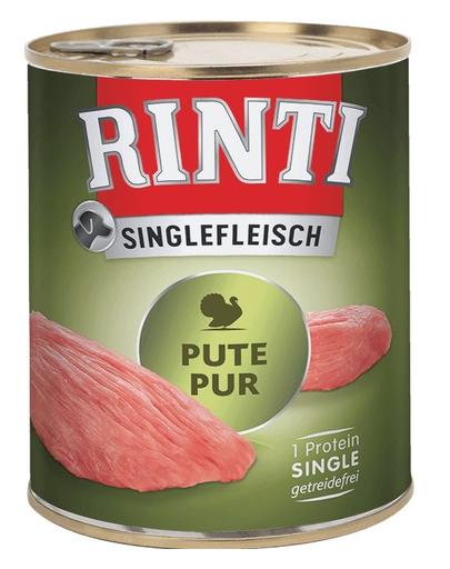 RINTI Singlefleisch Turkey Pure 400 g hrana cu o singura proteina, pentru caini, curcan 400
