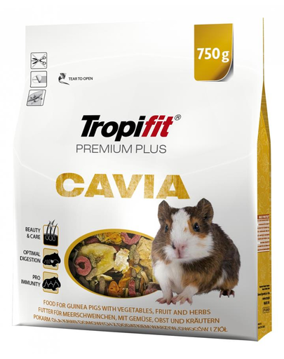 TROPIFIT Premium Plus CAVIA Hrana pentru porcusori de Guineea, mix de legume si ierburi 750 g 750