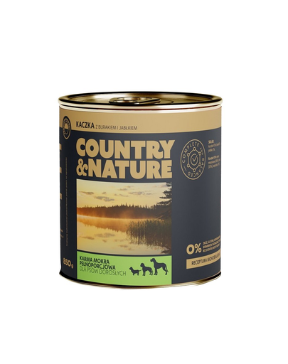 COUNTRY&amp;NATURE Hrana umeda fara cereale pentru caini, rata, sfecla rosie ai mar 850 g