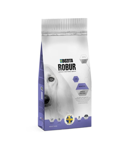BOZITA Robur Sensitive Single Protein Lamb hrana monoproteica pentru caini, cu miel 0,95 kg
