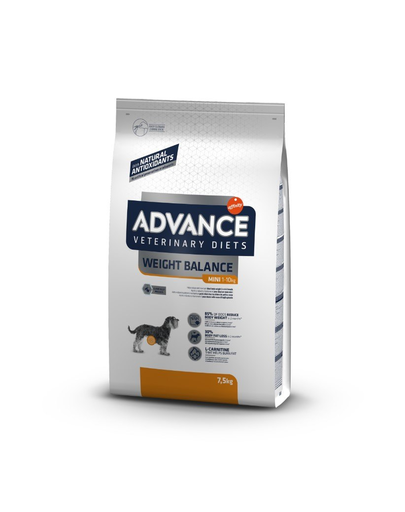 ADVANCE DIET Weight Balance Mini 7,5kg hrana dietetica pentru caini talie mica supraponderali