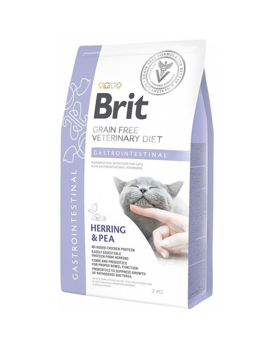 BRIT Veterinary Diets Cat Gastrointestinal Dieta Veterinara Pentru Pisici Adulte Cu Probleme Gastrointestinale 2 Kg