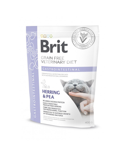  BRIT Veterinary Diets Cat Gastrointestinal 400 g Hrana veterinara pisici adulte cu tulburari gastrointestinale 