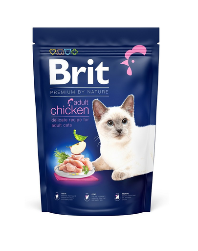 BRIT Cat Premium by Nature Adult chicken Hrana uscata pentru pisici adulte, cu pui 300 g
