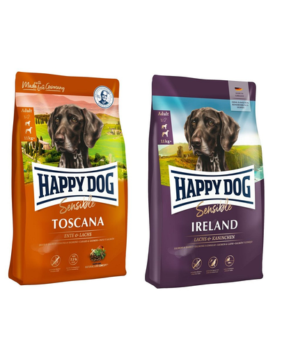 HAPPY DOG Supreme toscana 12.5 kg + HAPPY DOG Supreme Irland 12.5 kg hrana premium caini adulti 12.5
