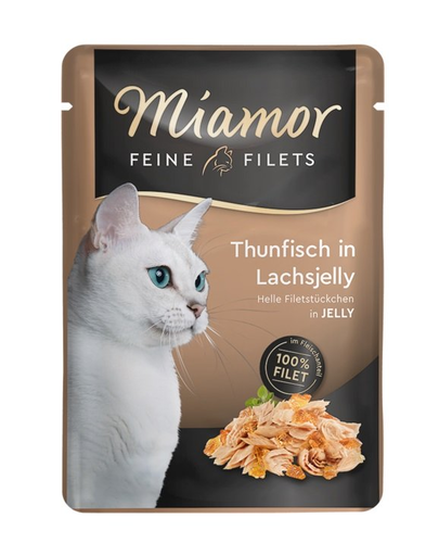 MIAMOR Felinets pliculeț hrana umeda pisici, cu aspic de ton și somon 100 g 100 imagine 2022