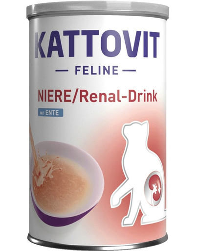 KATTOVIT Cat Diet Drinks Niere/Renal Drink hrana umeda dietetica pentru pisici cu functie renala deficitara, cu rata 135 ml 135 imagine 2022