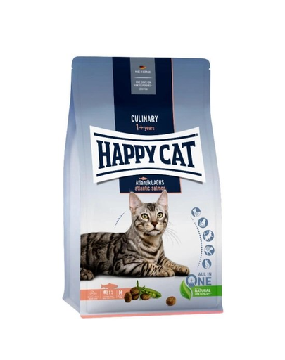 HAPPY CAT Culinary Adult Atlantik Lachs Hrana Uscata Pentru Pisici Adulte, Cu Somon Atlantic 300 G