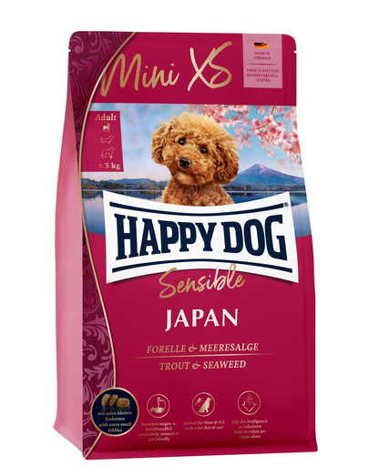 HAPPY DOG MiniXS Japan Hrana Uscata Pentru Caini Adulti De Talie Foarte Mica 1,3 Kg