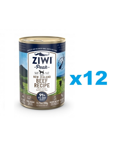 ZIWIPEAK Dog Beef conserva cu vita pentru caini 12 x 390 g
