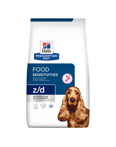 HILL\'S Dog Prescription Diet z/d ActivBiome 3 kg dieta veterinara pentru caini cu probleme de piele, intolerante