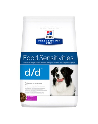 HILL’S Prescription Diet Canine d/d Food Sensitivities Duck&Rice hrana dietetica pentru caini cu sensibilitati alimentare 4 kg alimentare imagine 2022