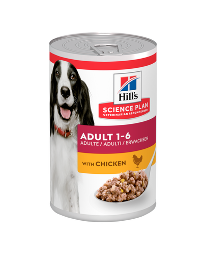 HILL’S Science Plan Canine Adult Chicken 370 g Conserva hrana umeda pentru caini adulti, cu pui (conserva) imagine 2022