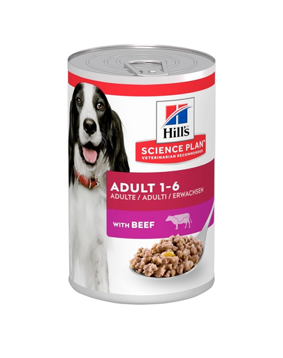 HILL’S Science Plan Canine Adult Beef 370 g Hrana umeda pentru caini adulti, cu carne de vita