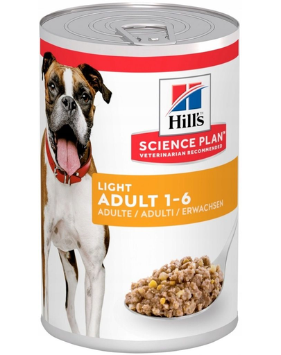 HILL’S Science Plan Canine Adult Light Chicken 370 g Conserva hrana pentru caini adulți supraponderali