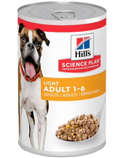 HILL'S Science Plan Canine Adult Light Chicken 370 g Conserva hrana pentru caini adulți supraponderali