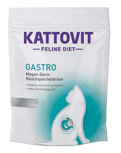 KATTOVIT Feline Diet Gastro hrana uscata dietetica pentru pisici cu afectiuni gastrointestinale 1,25 kg 125