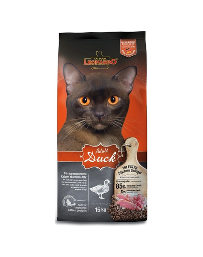 LEONARDO Adult Duck&Rice hrana uscata pisici adulte, rata si orez 15 kg