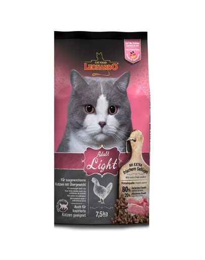 LEONARDO Adult Light hrana uscata pentru pisici supraponderale/sterilizate, cu pasare de curte 7,5 kg 75 imagine 2022