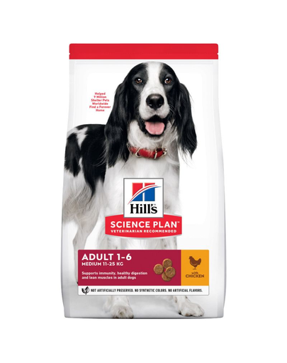 HILL'S Science Plan Adult Medium hrană uscată pentru câini de talie medie, cu pui 14 kg