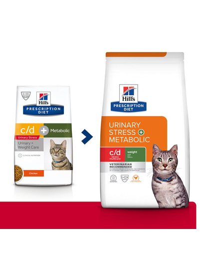 HILL'S Prescription Diet Feline c/d Urinary Stress + Metabolic 8 kg Hrana uscata pisici cu afectiuni ale tractului urinar