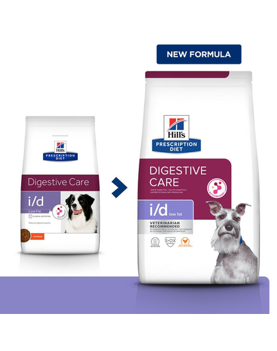HILL'S Prescription Diet Digestive Care i/d ActivBiome Canine Low Fat chicken 1,5 kg hrana pentru caini cu sistem digestiv sensibil