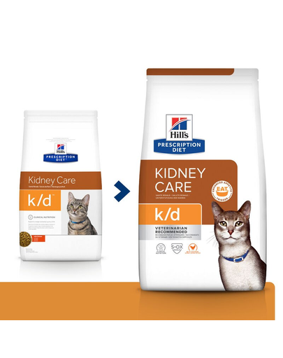 HILL'S Prescription Diet Cat K/D Kidney Care hrana dietetica pisici pentru protejarea functie renale 3 kg