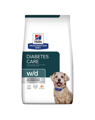 HILL'S Prescription Diet w/d Canine 4 kg hrana uscata pentru caini inactivi sau sterilizati