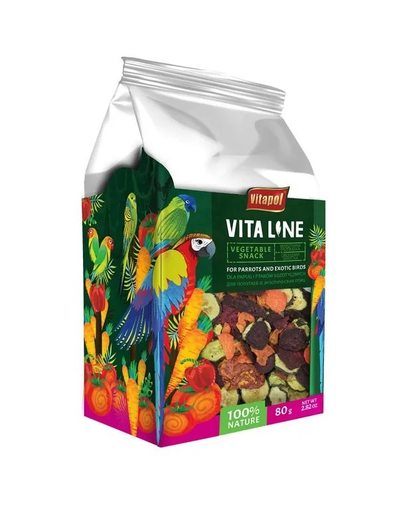 VITAPOL Gustare vegetala pentru papagali si pasari exotice 80g