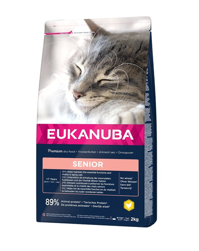 EUKANUBA Cat Senior All Breeds Top Condition Chicken & Liver Hrana uscata pentru pisici senior, cu pui si curcan 2 kg 4pet.ro