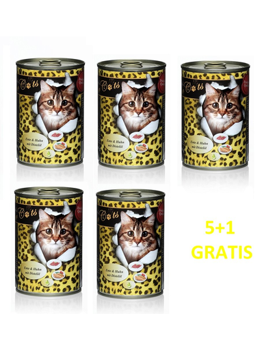 O’CANIS Hrana umeda pentru pisici, cu rata, pasare si ulei de papadie 400 g 5 + 1 GRATIS 400