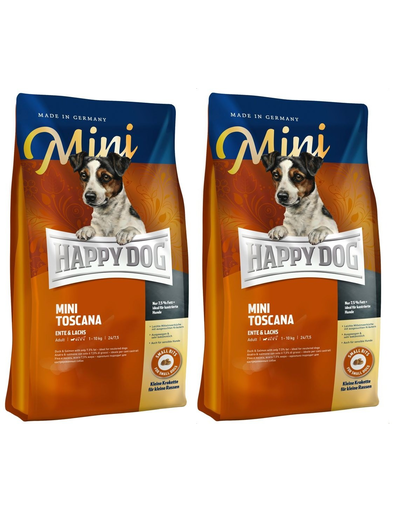 HAPPY DOG Mini Toscana 8 kg (2×4 kg) hrana caini adulti rasa mica (2x4