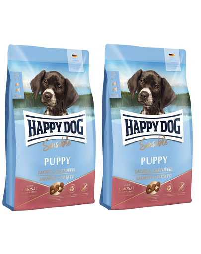 HAPPY DOG Sensible Puppy Salmon 20 kg (2×10 kg) hrana catelusi cu sensibilitati (2x10