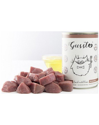 GUSSTO Cat Fresh Wild Boar Hrana Superpremium Pisici 12×400 G Cu Mistret